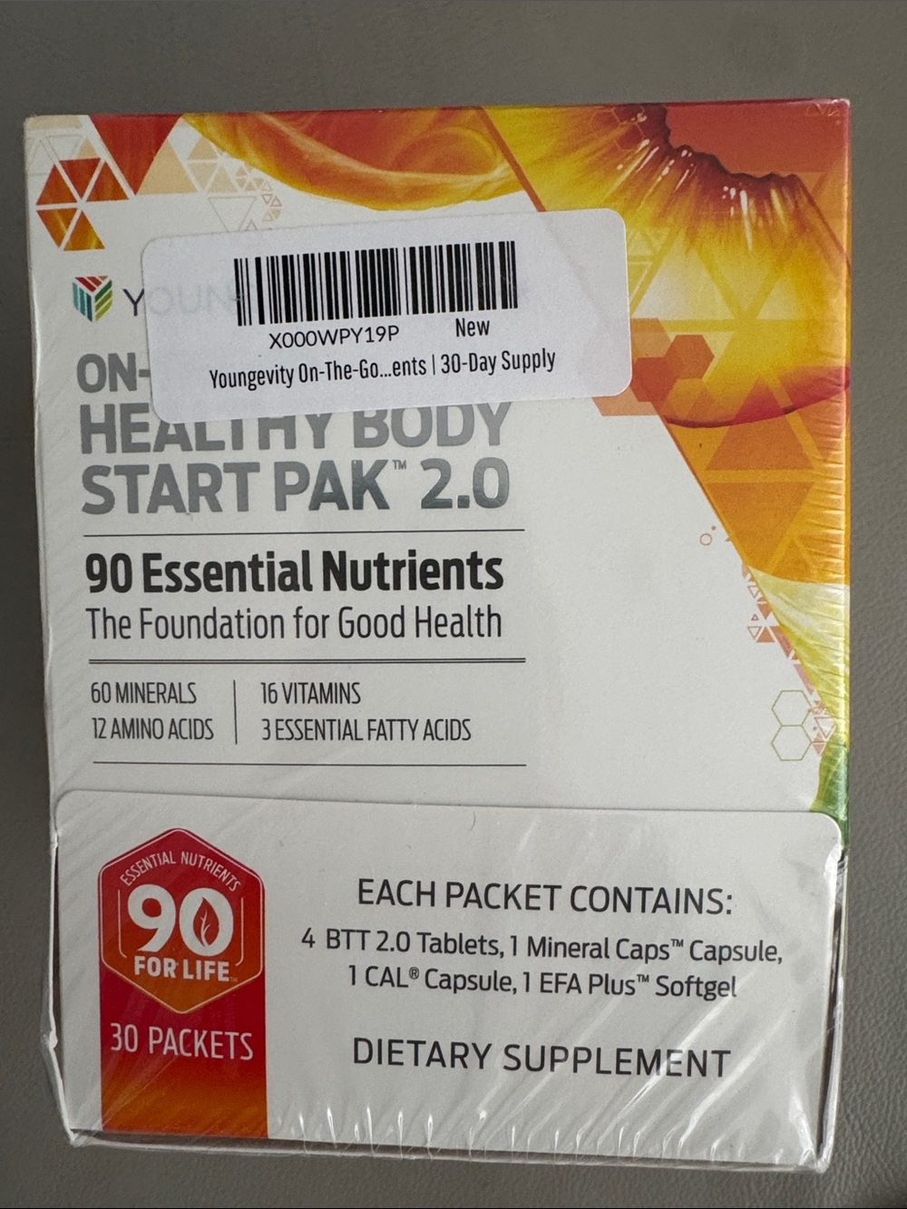 ON-THE-GO Youngevity Healthy Body Start Pak 2.0 - 90 For Life - 30 Packets